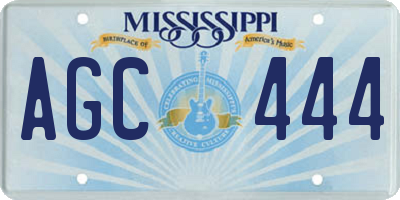 MS license plate AGC444