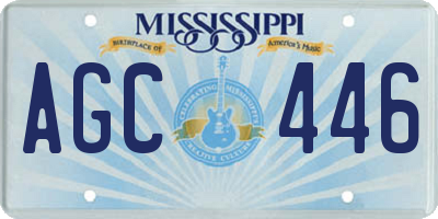 MS license plate AGC446