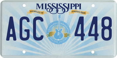 MS license plate AGC448