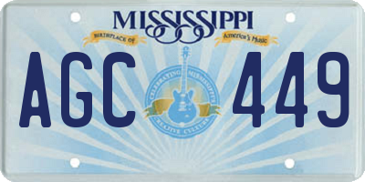 MS license plate AGC449