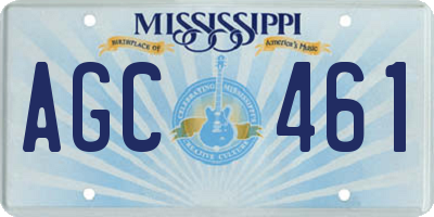 MS license plate AGC461