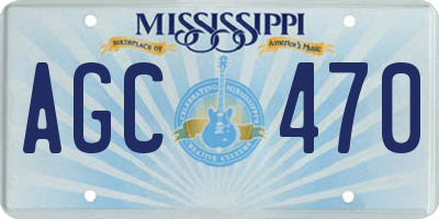MS license plate AGC470