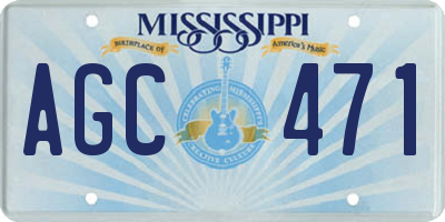 MS license plate AGC471