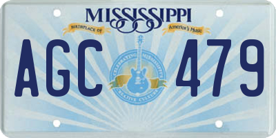 MS license plate AGC479