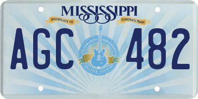 MS license plate AGC482