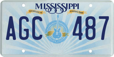 MS license plate AGC487