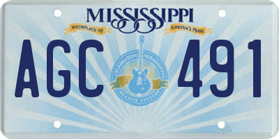 MS license plate AGC491