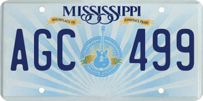 MS license plate AGC499