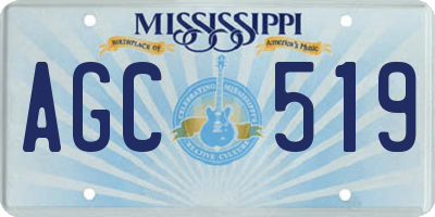 MS license plate AGC519