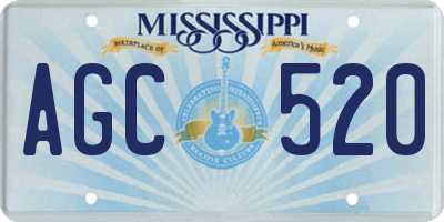 MS license plate AGC520