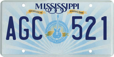 MS license plate AGC521