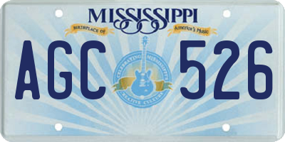 MS license plate AGC526