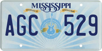 MS license plate AGC529
