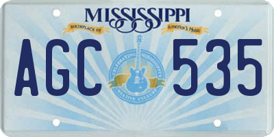 MS license plate AGC535
