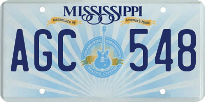 MS license plate AGC548