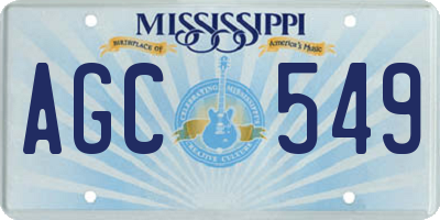 MS license plate AGC549
