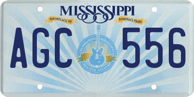 MS license plate AGC556
