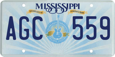 MS license plate AGC559