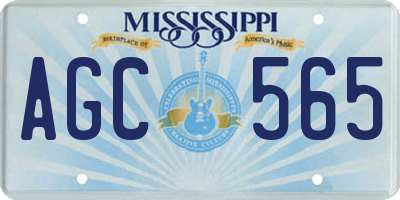 MS license plate AGC565