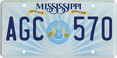 MS license plate AGC570