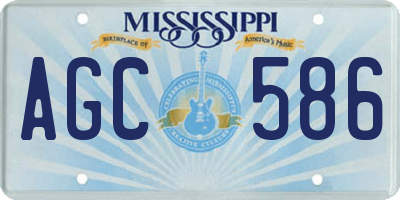 MS license plate AGC586