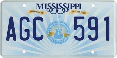 MS license plate AGC591
