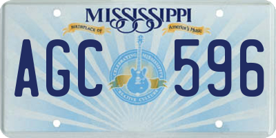 MS license plate AGC596
