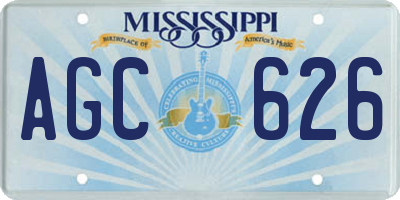 MS license plate AGC626