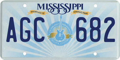 MS license plate AGC682