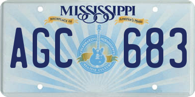 MS license plate AGC683