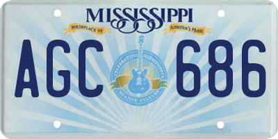 MS license plate AGC686