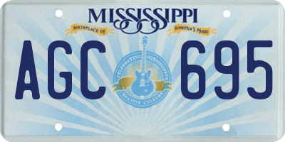 MS license plate AGC695