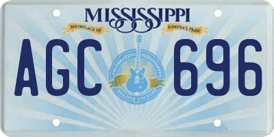 MS license plate AGC696