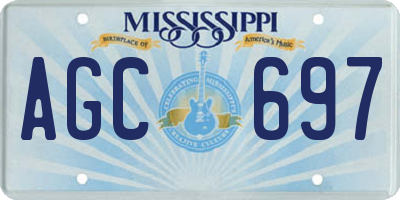 MS license plate AGC697