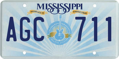 MS license plate AGC711