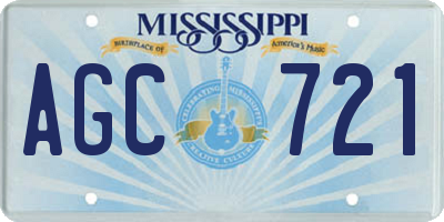 MS license plate AGC721