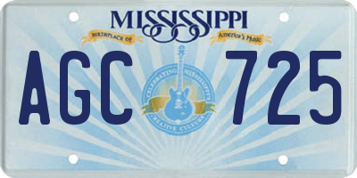 MS license plate AGC725