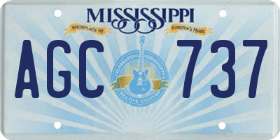 MS license plate AGC737