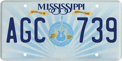 MS license plate AGC739