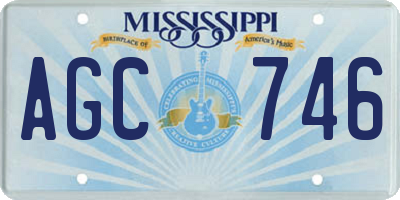 MS license plate AGC746
