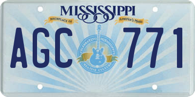 MS license plate AGC771