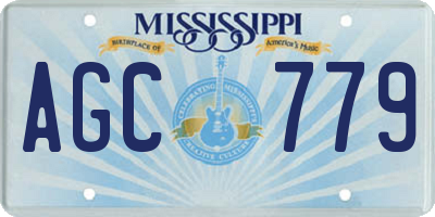 MS license plate AGC779