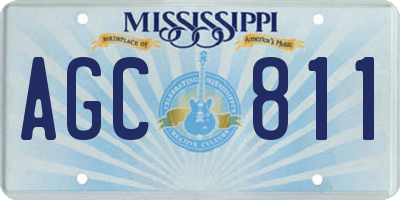 MS license plate AGC811