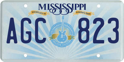 MS license plate AGC823