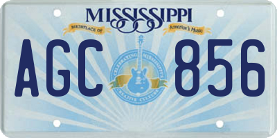 MS license plate AGC856