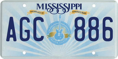 MS license plate AGC886