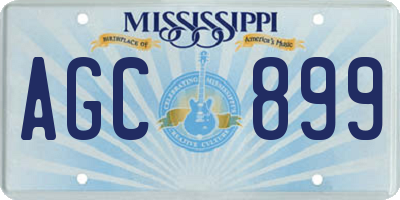 MS license plate AGC899
