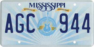 MS license plate AGC944