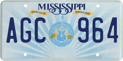 MS license plate AGC964