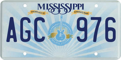 MS license plate AGC976